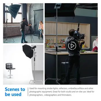 Neewer C Light Stand with Detachable Base Adjustable Heavy Duty C Stand for Moonlights Video Lights Load Capacity 44lbs/20kg detail image