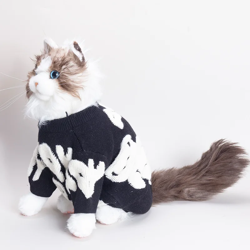 Wholesale Wholesale custom knitted luxury cat sweater autumn winter popular  designer patterns dog clothes From m.