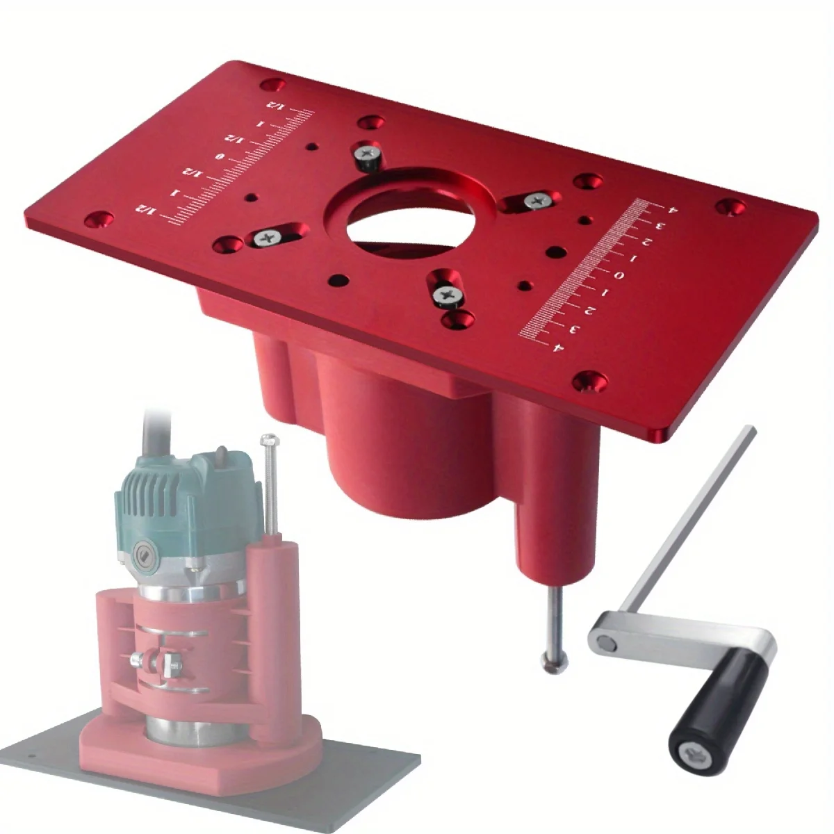 Woodworking Router Lift System - Router Lift Base with Router Table ...