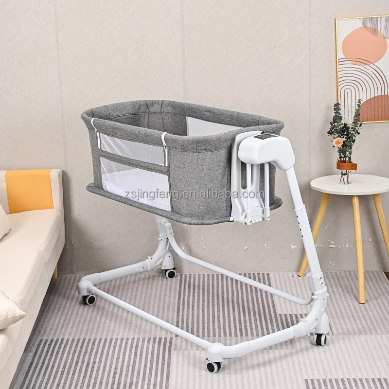 3-in-1 Modern Electric Baby Bassinet Bedside Sleeper Remote