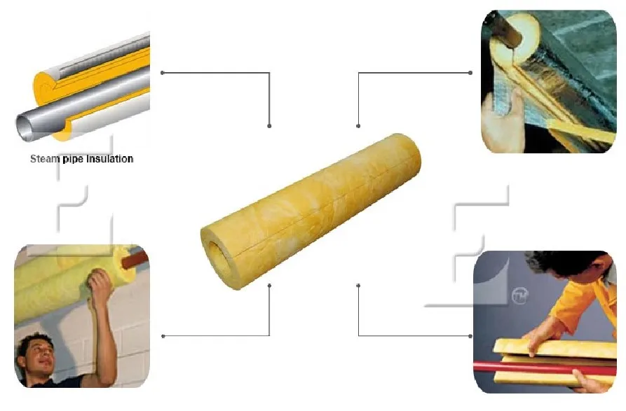 Fiberglass Insulation Glass Wool Pipe Glasswool Pipe Covers Aluminum ...