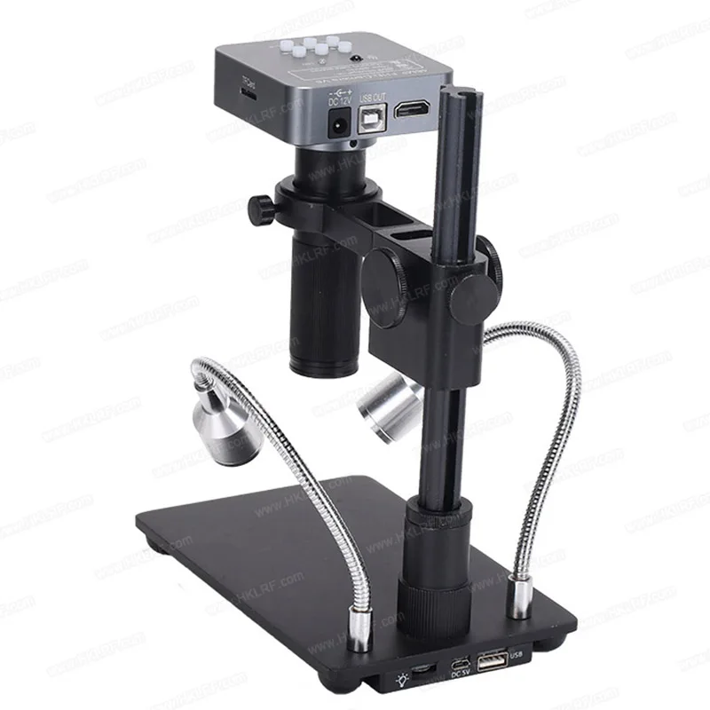 Two Output USB and H 1080P Heyear Microscope Camera with Stand and Light 48mp