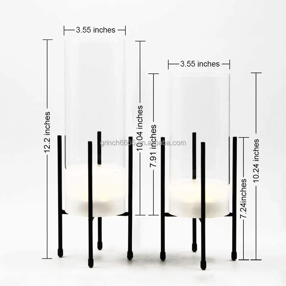2025 Flower Vase LED Glass Table Led Vase Set for Flowers Plants Centerpiece Wedding Party Decorative Vase With LED Lighting