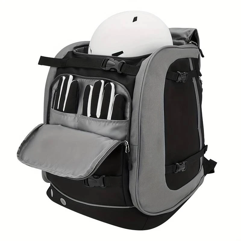 Wholesale Outdoor Ski Boot Bag for Helmet Clothing Customized Large Capacity Waterproof Ski Boot Backpack Rucksack