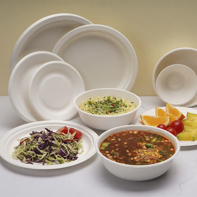 What are biodegradable bowls made of?