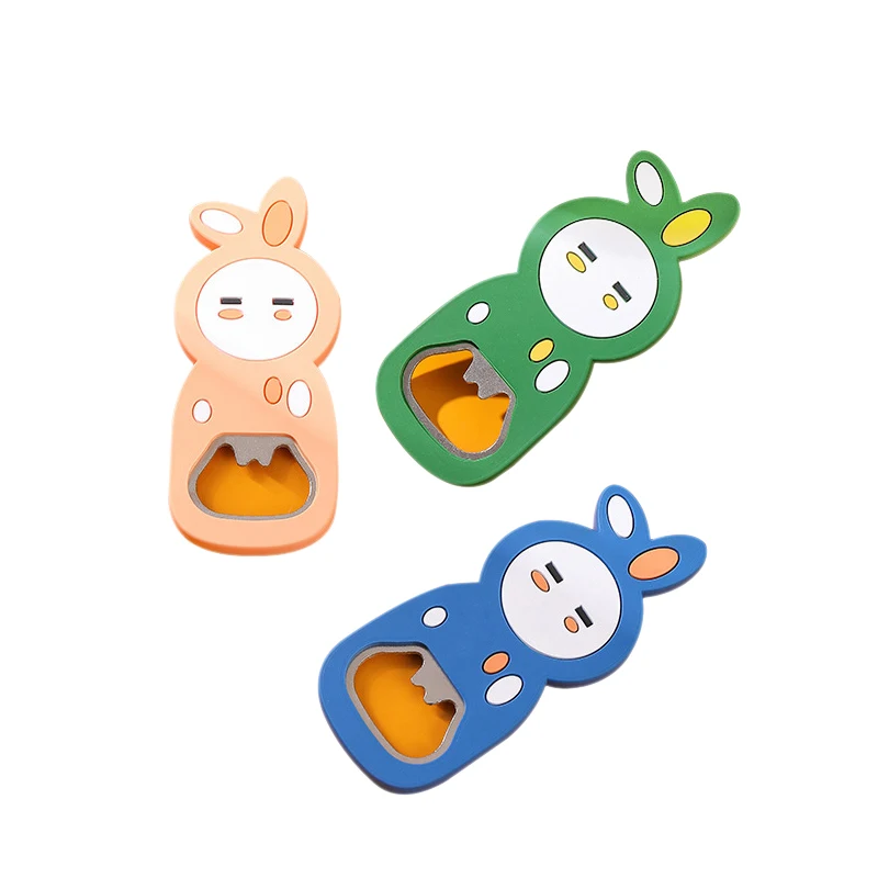 ပြုလုပ်ထားသော rubber PVC cartoon cute bottle opener အပြောင်းအလဲ အရောင်းအဝယ် အပျော်ရွှင် ပစ္စည်း မဲက်နက်ကတ် ကဒ် ပံ့ပိုးချက်များ beer opener custom badge