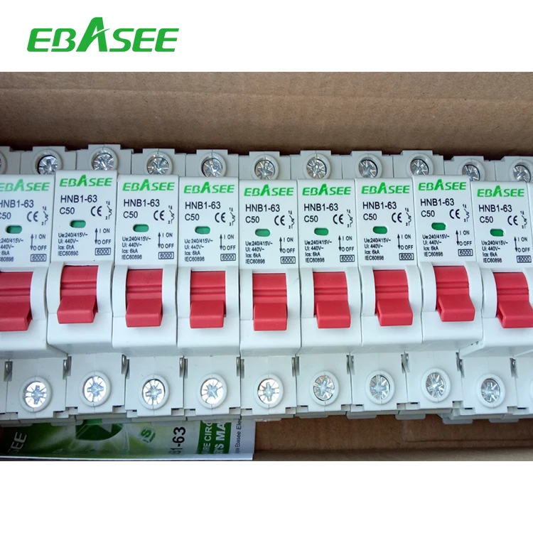 Weekly Deal in Stock MCB China Circuit Breaker 6KA 1p  Curve C AC 50A Circuit Breaker
