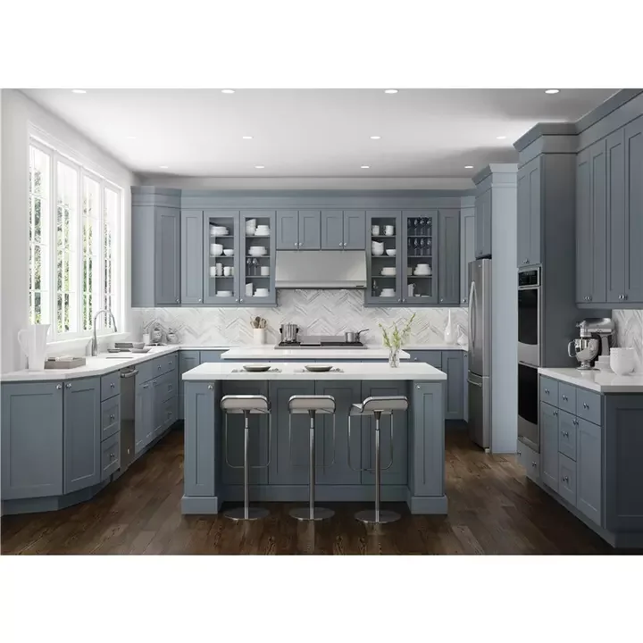 Wholesale Price Ready to Assemble Solid Wood Kitchen Cabinets - Modular ...