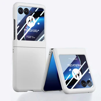 Premium Full Cover Glass Protector Matte PC Folding Phone case for Moto Razr 40 Ultra case