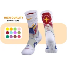 New design thick towel bottom mid tube adult basketball socks custom logo compression unisex running crew fitness socks
