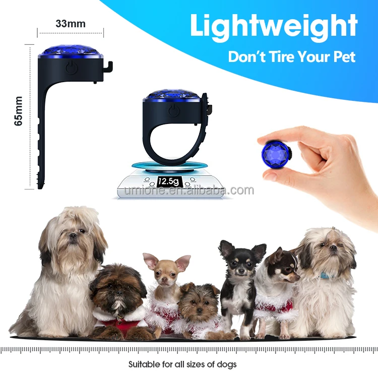 Umione Night Dog Lights Rechargeable Rgb Color Changing Dog Collar