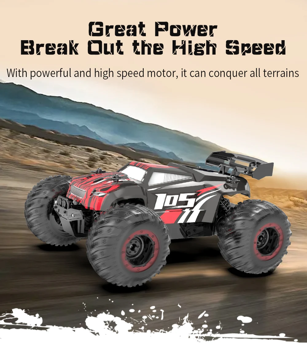 Wholesale JJRC Q105 Buggy Car 1:18 High Speed Cars 15km/h 2.4Ghz Double Motors Drive Climbing RC Off Road Drift Vehicle Toy
