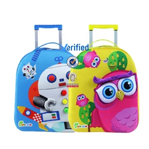 Hot Sale 3d Cutetravel Cartoon Coloring Customize Packs Rolling Kids Wheeled Backpacks Trolley School Bags with Wheels for Girls