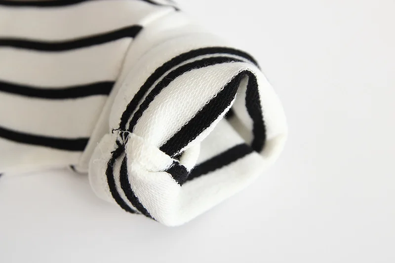 Полосатая Базовая рубашка для младенцев, Детские Топы с длинным рукавом для девочек