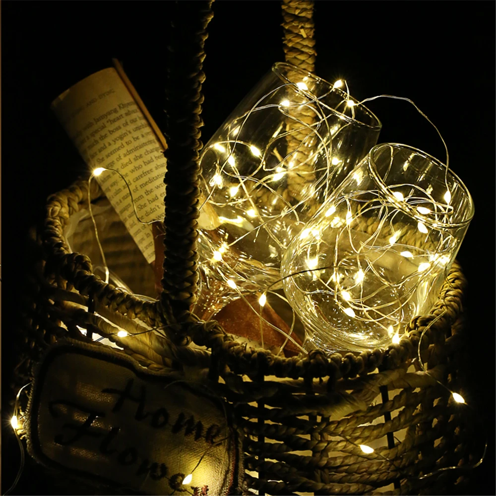 LED Copper Wire String Light Indoor/Outdoor Micro Mini Fairy Christmas Holiday Festival Decorative Product Holiday Lighting