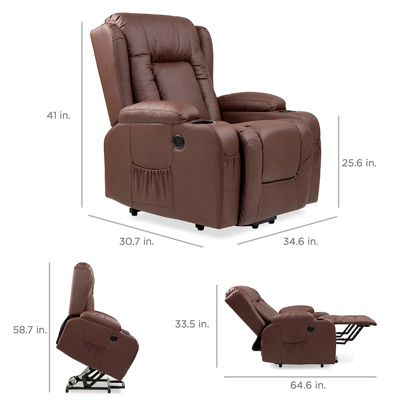 Electric Power Lift Recliner Massage Chair Adjustable Furniture For