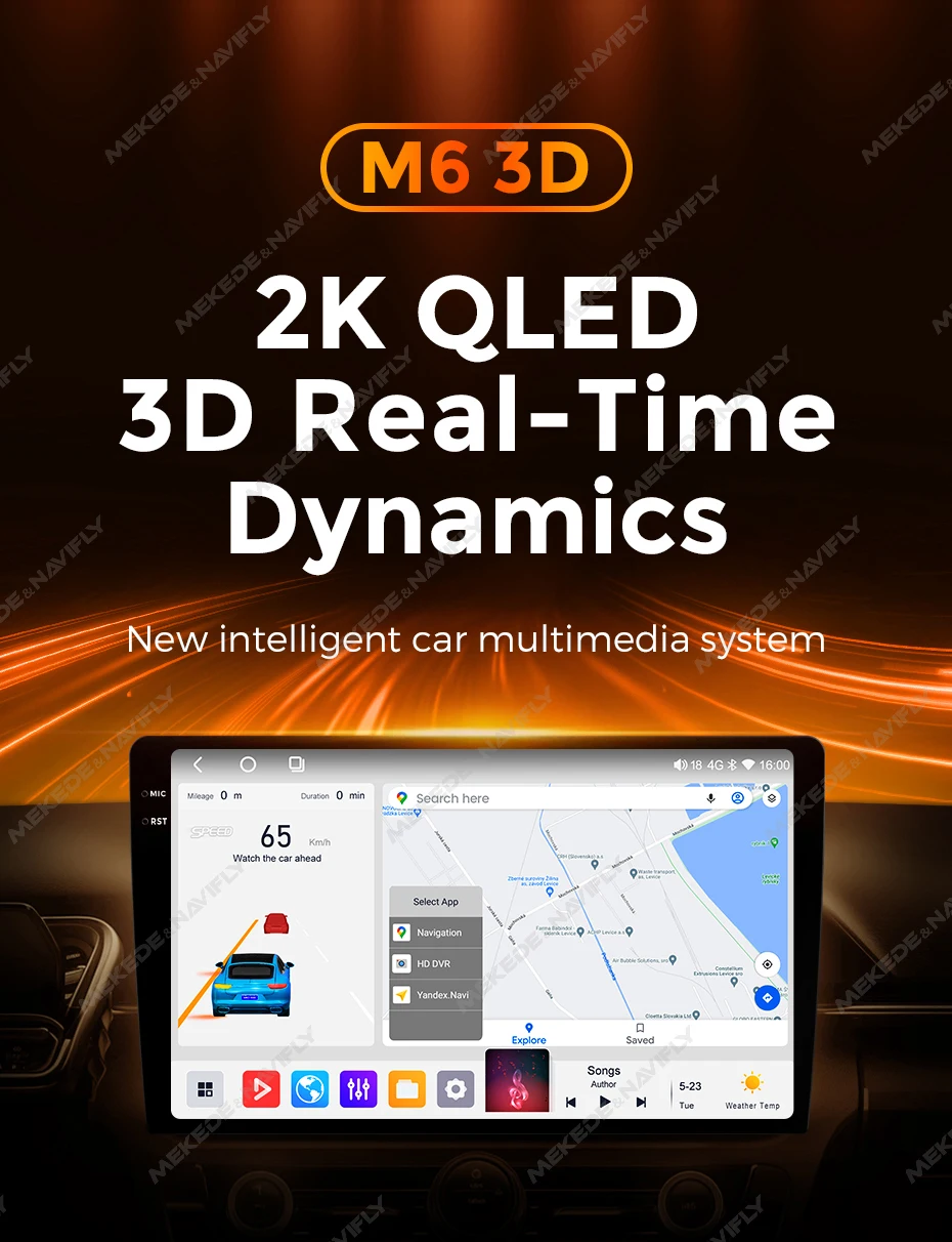 Mekede M7 Plus 3d Newest Android 2000*1200 Split Screen Car Radio ...