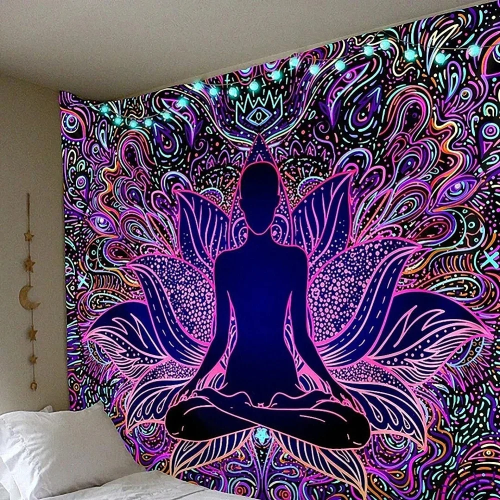 Colorful Tree Tapestry Wall Hanging Psychedelic Forest Wall Tapestry Bohemian Mandala Hippie Tapestry