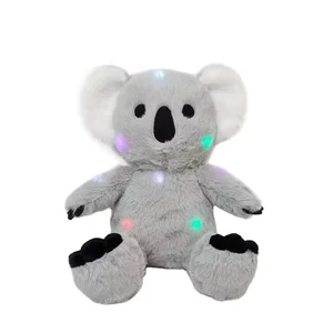 Custom Koala Pillow Plush Toys Cute Luminous Pillow Toy Music Led Light Glow in Dark Koala Plush Pillow Doll Kids Toy