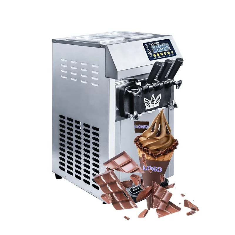 Ice Cream Vending Machine with Paper Cone Maker for Yogurt Milk Chocolate Ice Cream Powder-New Condition