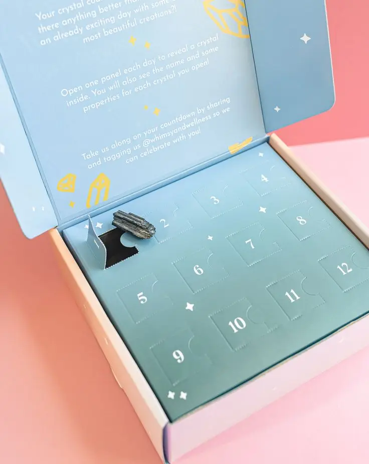 Customized ProductCustom Advent Calendar Empty Luxury Cardboard Paper Gift Beauty Cosmetic Packaging Countdown Advent
