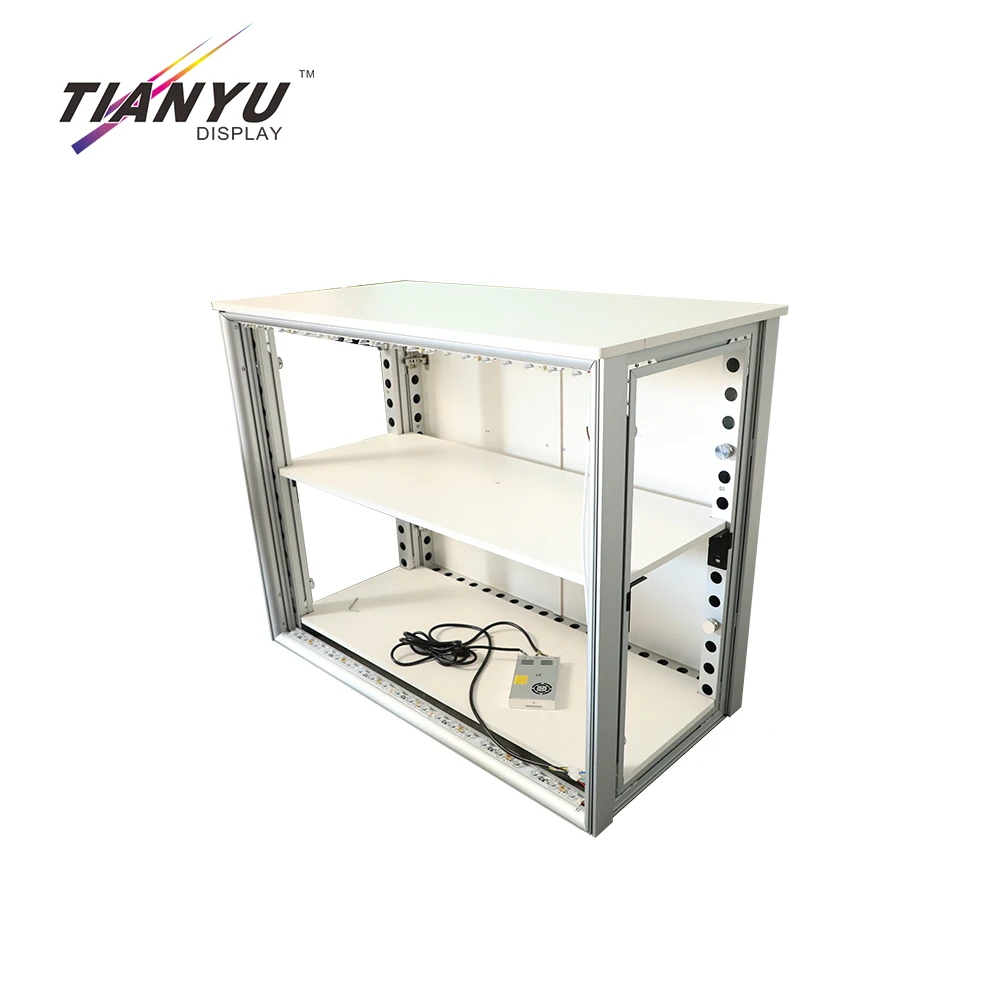 Tianyu Aluminium Profile Big Trade Show Exhibition Booths Portable Folding Modular Exhibition Booth Shelf Display Stand