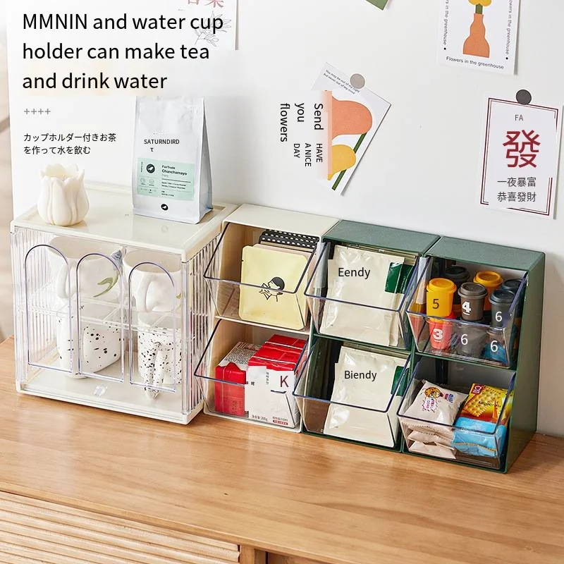 Tea bag storage box Tea capsule Coffee Office acrylic Desktop storage box Cosmetic storage rack