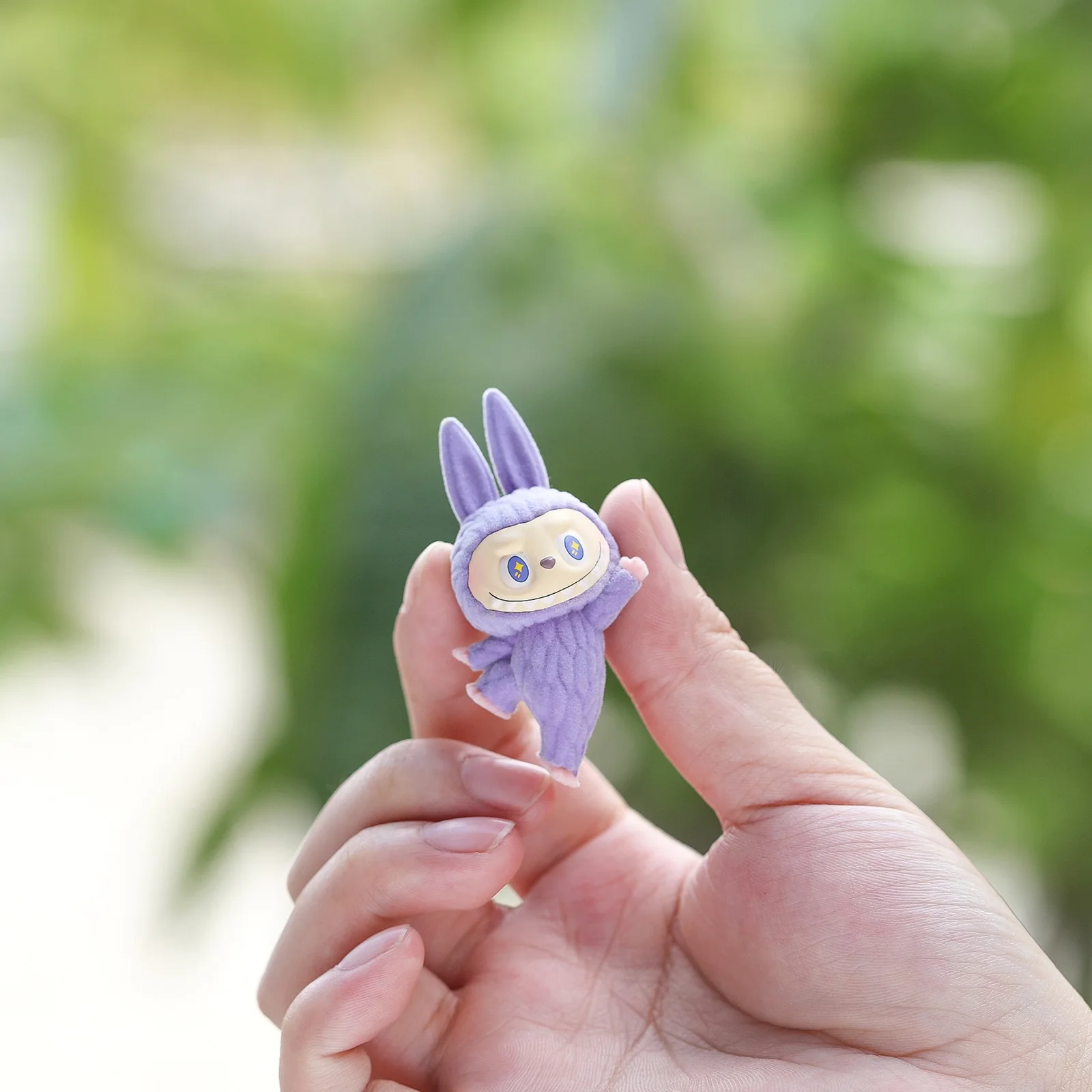 Mini Flocked Labubu Yoga Dolls - Perfect Birthday Gift
