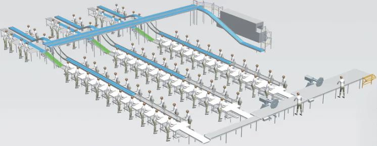Factory price meat processing equipment slaughtering production line pig bone removal conveyor