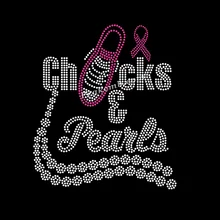 Custom Hot Fix Breast Cancer Awareness Pink Breast Cancer Awareness Hotfix Rhinestone Transfer For Cancer