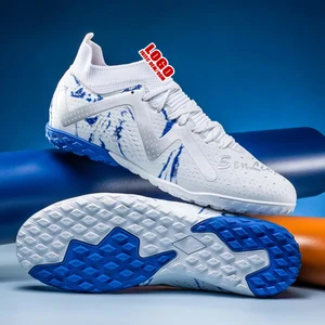 Custom Men's Soccer Cleats for Big Boys Youth Mid-Top TF Spikes Upper Rubber Midsole Professional Training Turf Shoes