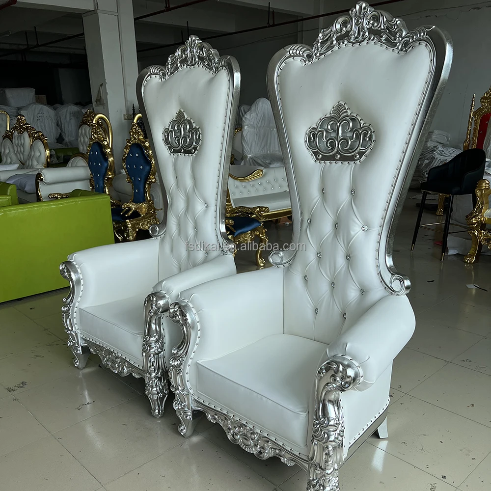 Luxury King And Queen Throne Chairs For Rental Wedding Party Throne