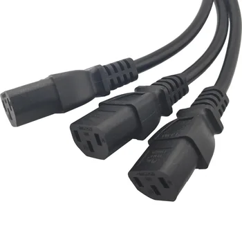 C14 one minute three C13 power cord C13 to C14 one tow three male and female pair AC power extension cable