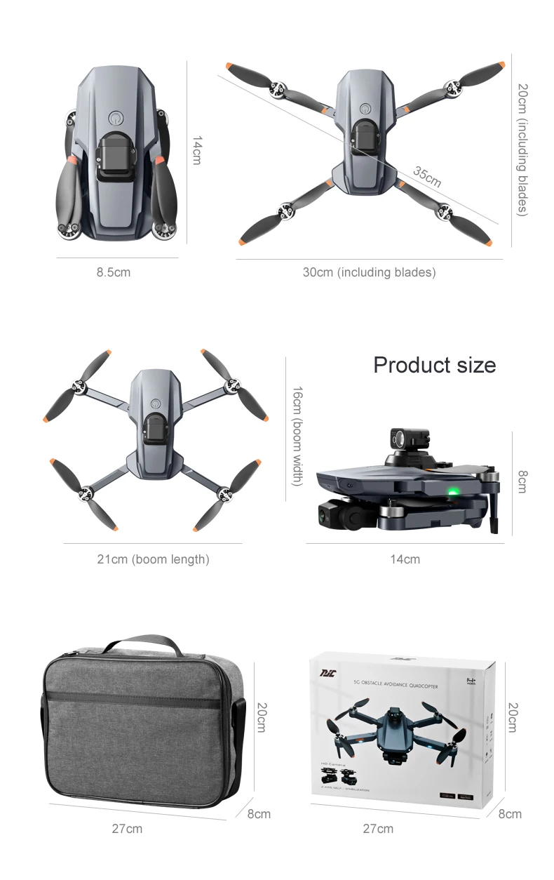 RG101 PRO 2 Axis Gimbal 8K HD camera Professional Drone Brushless RC Quadcopter Laser Obstacle Avoidance RG101 Pro Drone