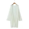 White peach long cardigan
