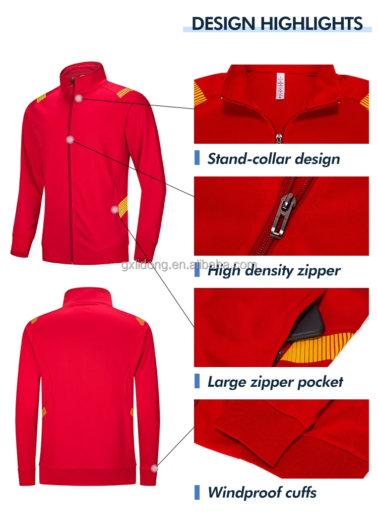 Custom Logo Club Football Jacket Men's Soccer Jacket And Pants 2022