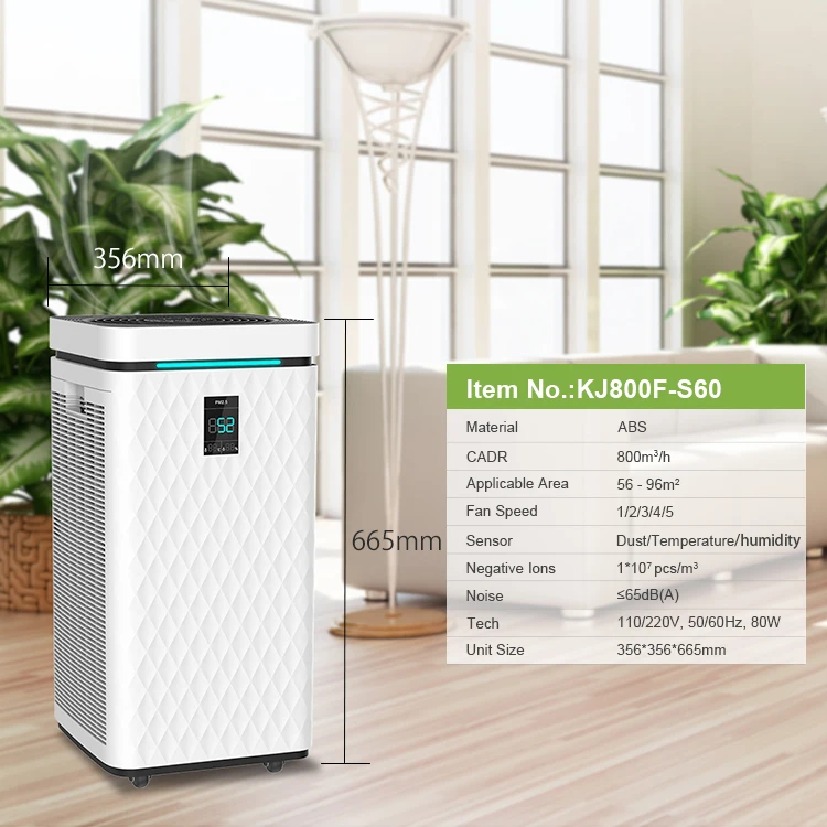 Очиститель воздуха HOKO KJ800 HEPA H14 H11 H13 очиститель с HEPA-фильтром и активированным углем