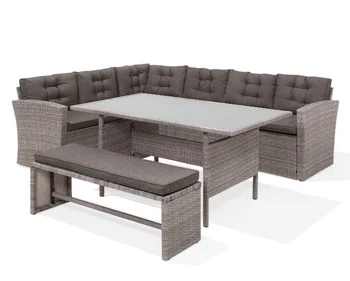 8 Seater Rattan Garden Corner Sofa Set Grey - Buy Rattan Garden,Sofa