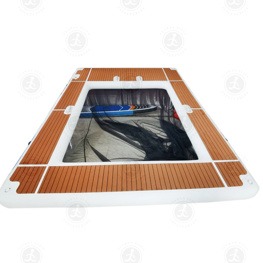 Factory Custom Inflatable Sea Pool  Inflatable Water Platform Ocean Pool Yacht Water Floating Platform With Net
