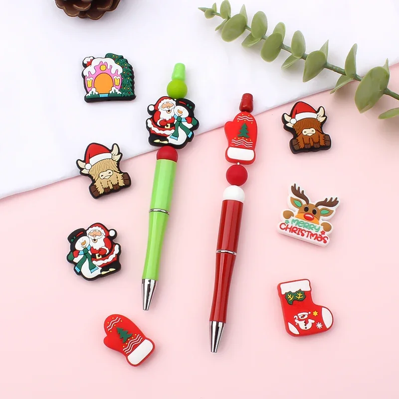 Custom 3D Designer Anime Luxury Handmade Silicone Pen OEM Coaster Brand Christmas Halloween Graduation Easter Bulk Wholesale