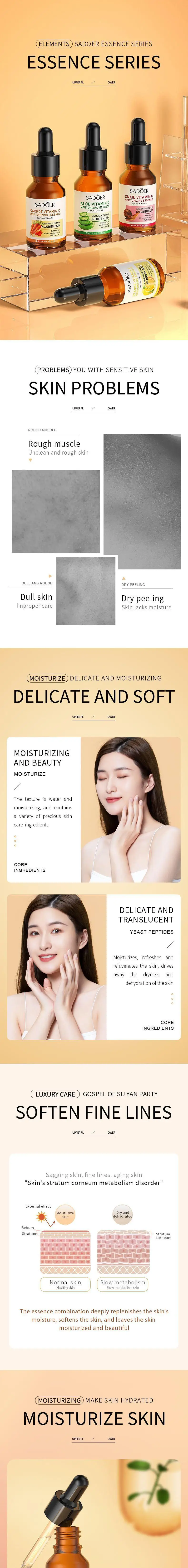 High Quality Private Label Pure Best Skin Care Moisturizing aloe Face Vitamin C Serum