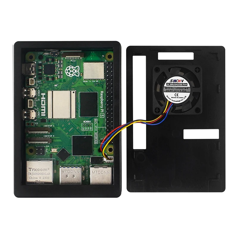 Raspberry Pi 5 Protection Box with Optional Cooling Fan