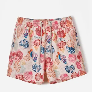 Custom Men's Summer Board Shorts and Swim Trunks Waterproof Drawstring with Pockets Printed Logo