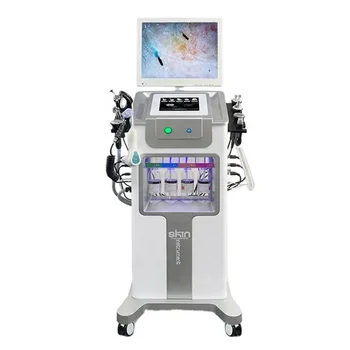 High Quality 12 in 1 Facial Skin Care Machine With Skin Analysis for Spa Salon Use Covers Face Head US EU IT ZA Plug Types