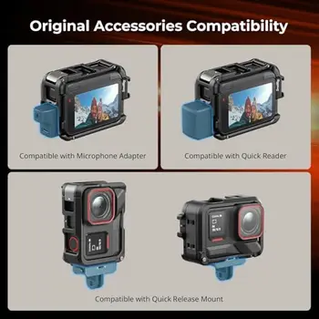 For SmallRig Insta360 Ace Pro 2 Utility Frame Cage Supports Horizontal Vertical Action Camera Mounting Frame Claw Cold Shoe product image