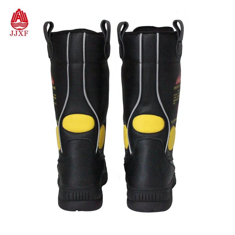 Fireman Leather Shoes for Firefighting and Rescue Boots