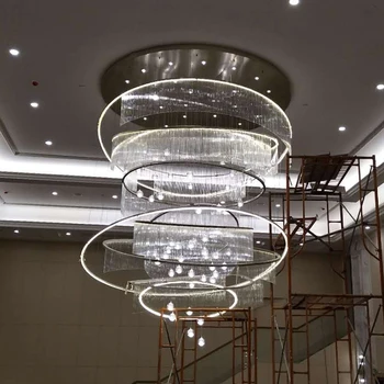 Modern Creative Luxury Decorative Ceiling Pendant Light Villa Lobby Hotel Hall Big Project LED Chandelier Pendant Light