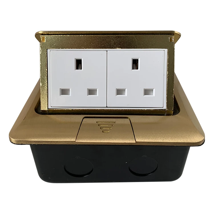 VNX Modern Style UK/US/EU Standard Electrical Power Floor Outlet 2 Digital Data 16A Hidden Type Floor Socket