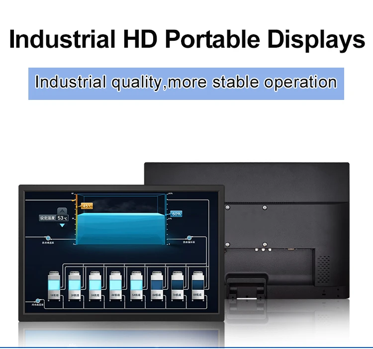 New 23.6 Inch 1920*1080 HD-MI VGA USB Resistive Touch Plastic TFT VESA Wall Mounted Industrial LCD Monitor for Business Use