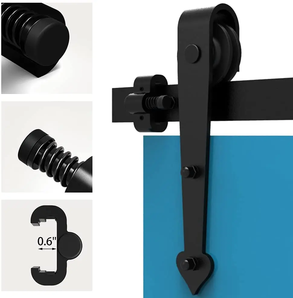 Sliding Barn Door Stop Upgrade Adjustable Barn Door Stoppers Hardware For Top Track Black 1 Pair
